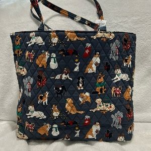 Vera Bradley Holiday Dogs Essentials Tote